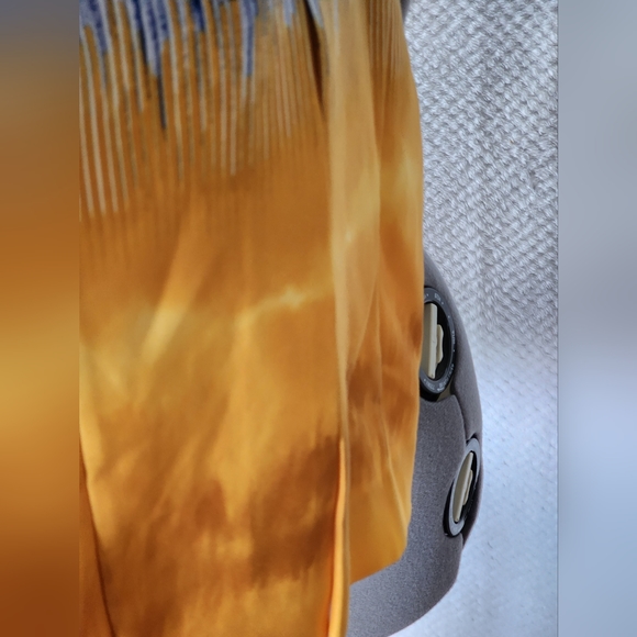 LIKE NEW H&M Woman's size 10 halter blue & yellow long midi dress - Picture 3 of 9